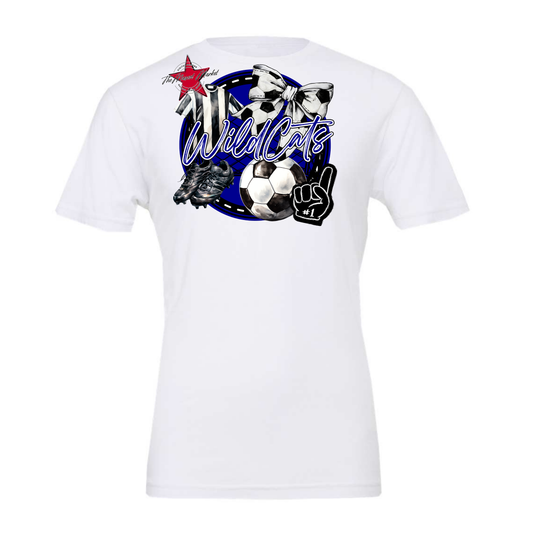 Wildcats Circle Soccer Design-Blue