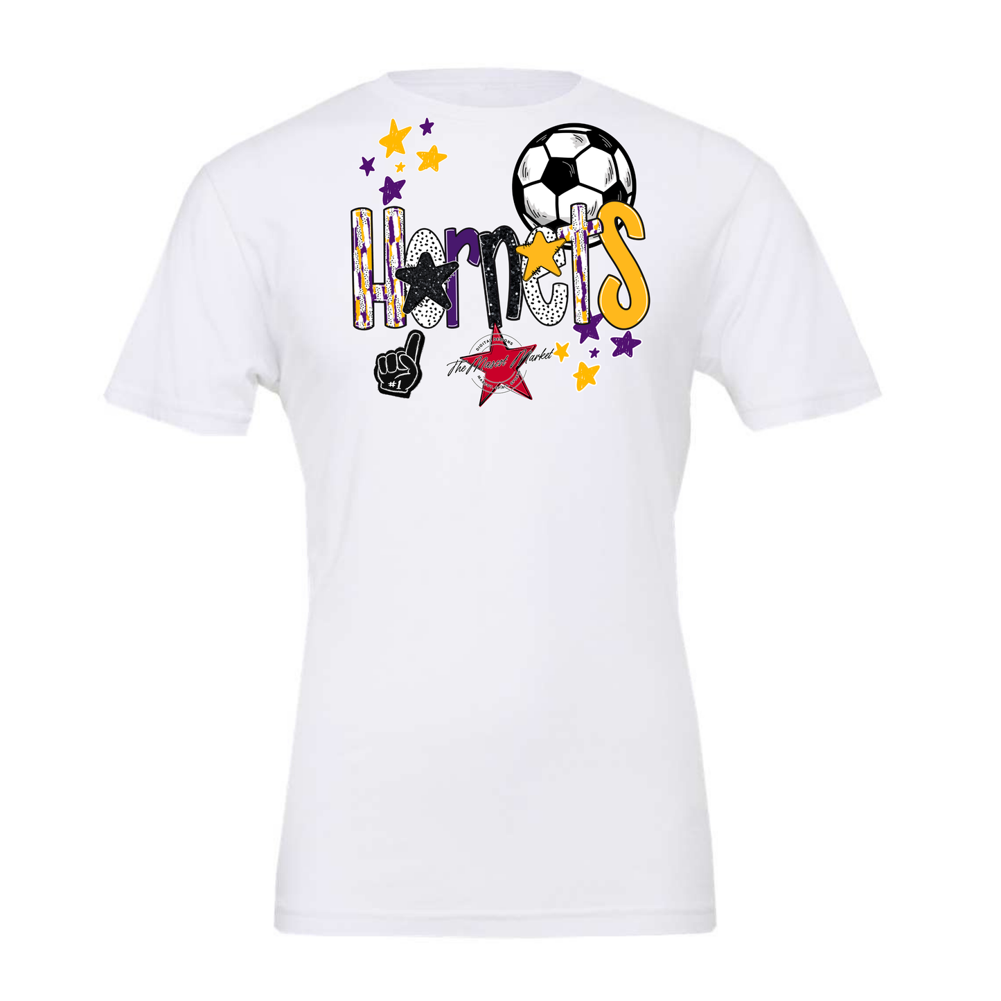 Hornets Soccer Scrape-Purple-Yellow