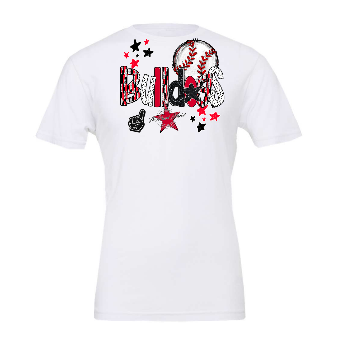 Bulldogs Baseball Scrape-Red