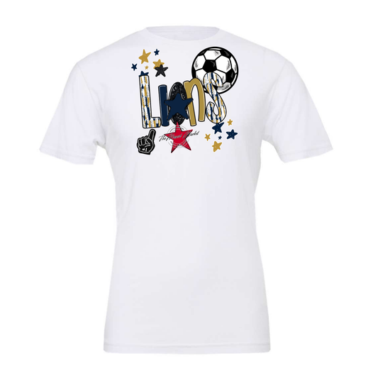 Lions Soccer Scrape-Navy-Gold