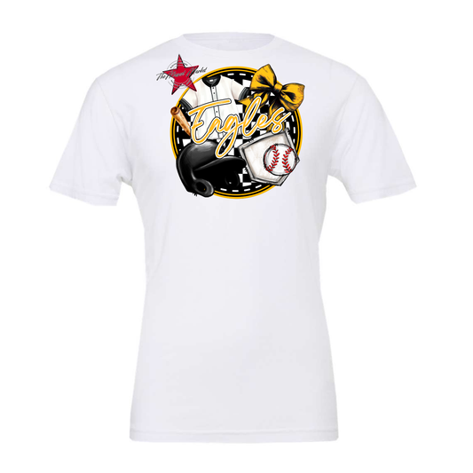 Eagles Circle Baseball Design-Yellow