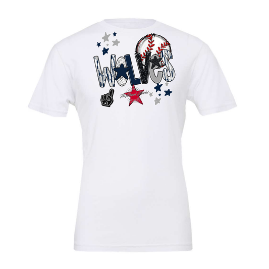 Wolves Baseball Scrape-Navy-Grey