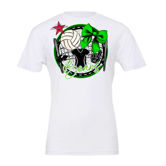 Bears Circle Volleyball Design-Bright Green