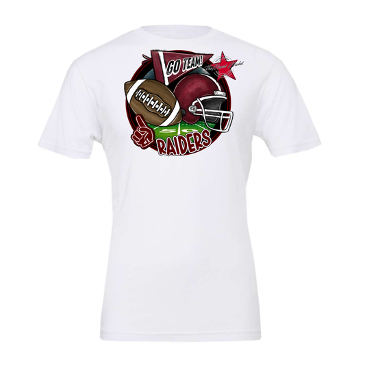 Raiders Circle Football Design-Maroon