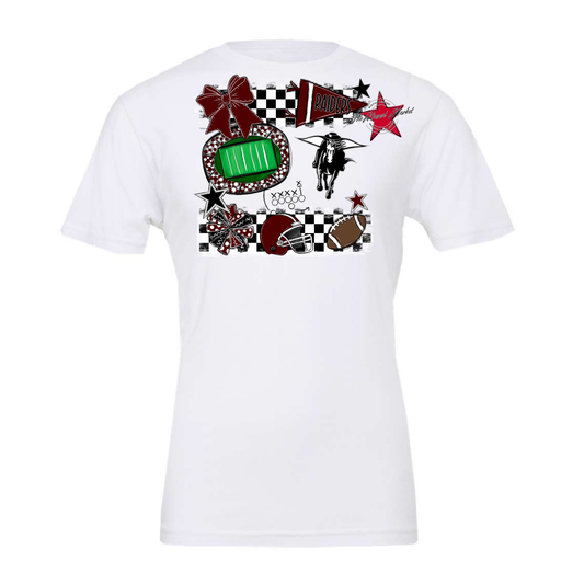 Raiders Checkers Mascot Spirit Design-Maroon