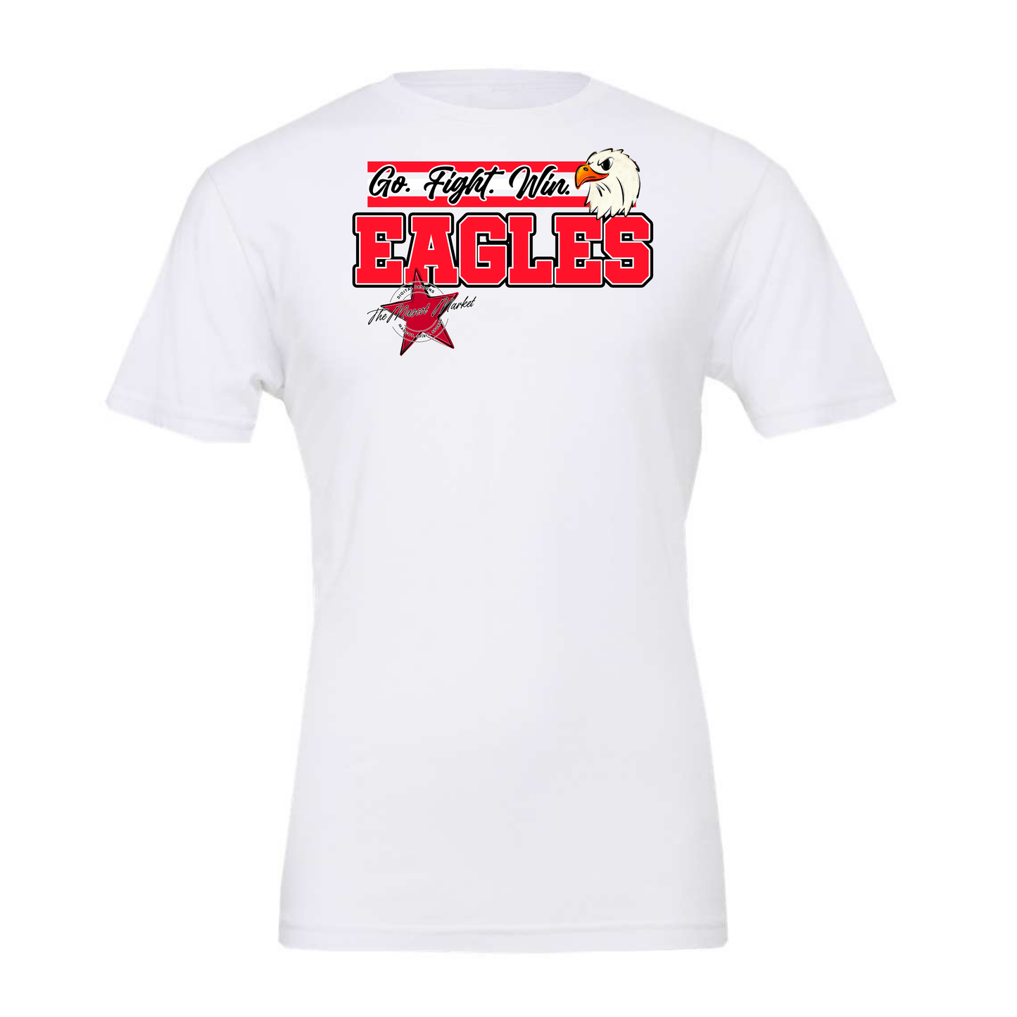 Go Fight Win Eagles-Bright Red