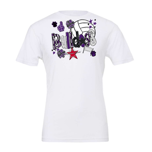 Bulldogs Volleyball Scrape-Purple