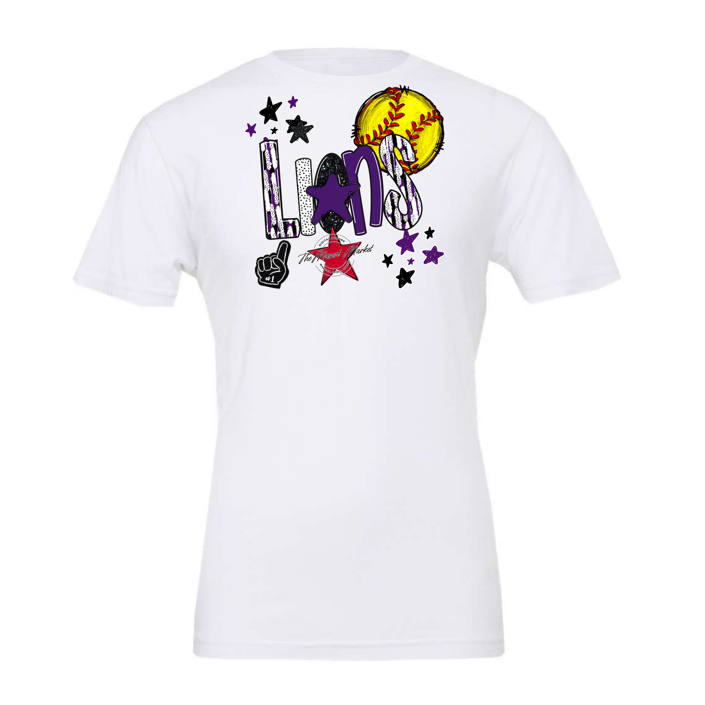 Lions Softball Scrape-Purple