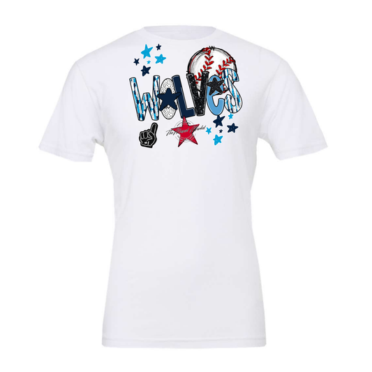 Wolves Baseball Scrape-Navy-Carolina Blue