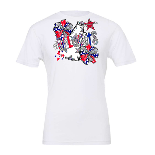 Wildcats Cheer Megaphone Scrape-Blue-Red