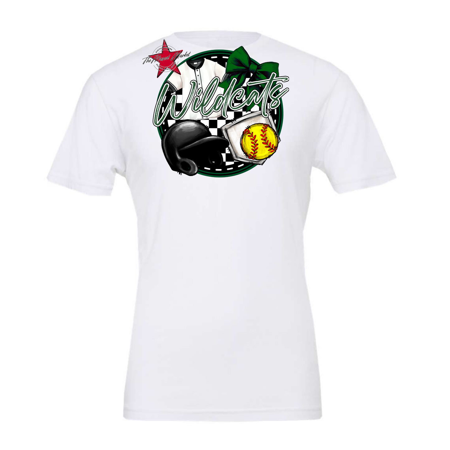 Wildcats Circle Softball Design-Green