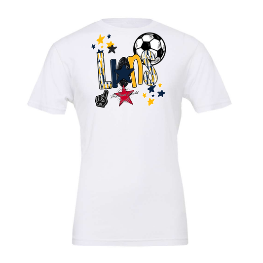 Lions Soccer Scrape-Navy-Yellow