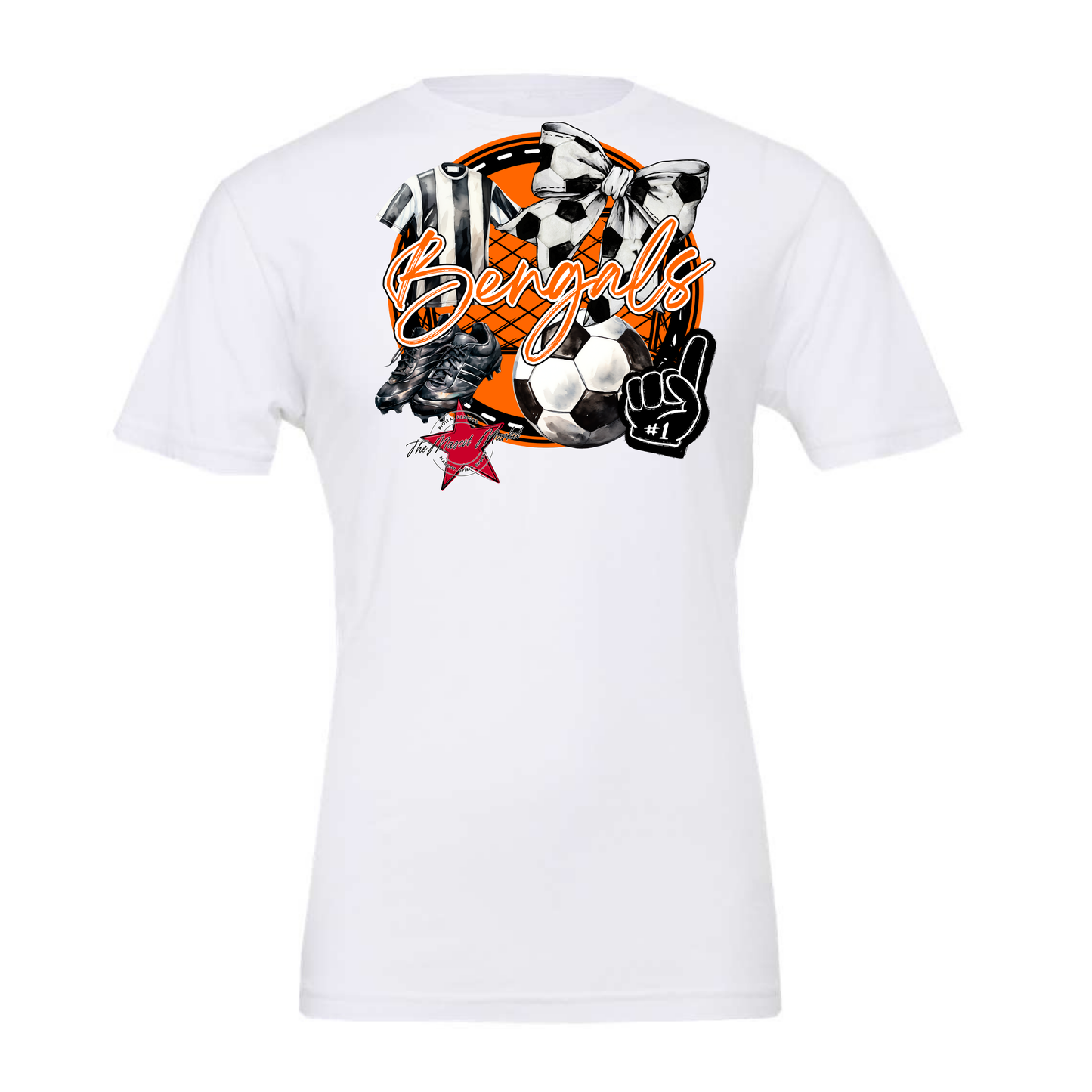 Bengals Circle Soccer Design-Orange
