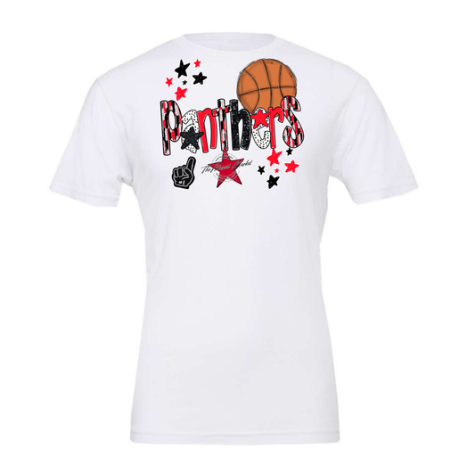 Panthers Basketball Scrape-Red