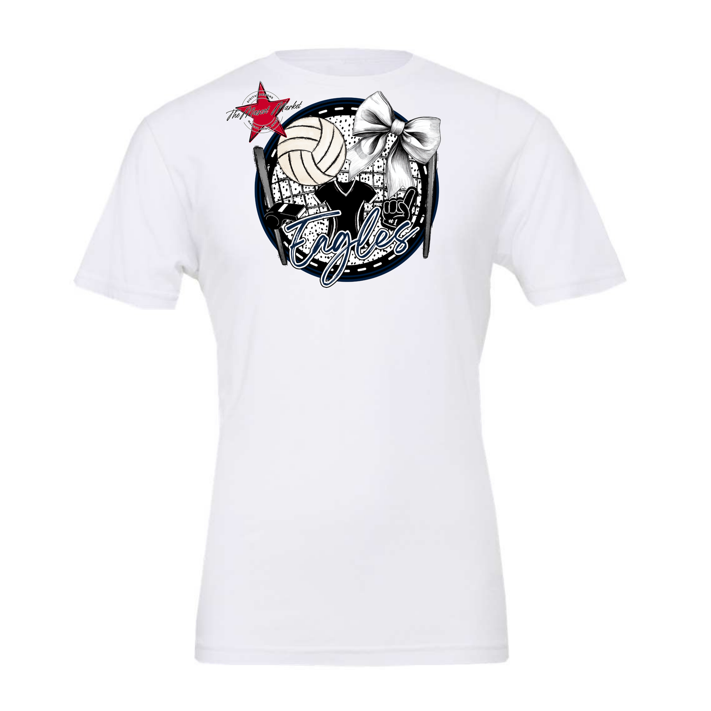 Eagles Circle Volleyball Design-Navy