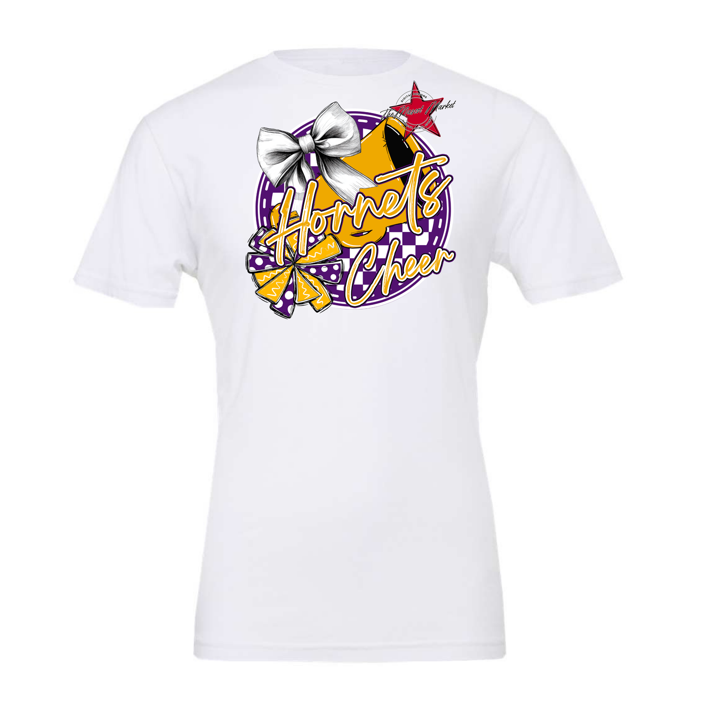 Hornets Circle Cheer Design-Purple-Yellow