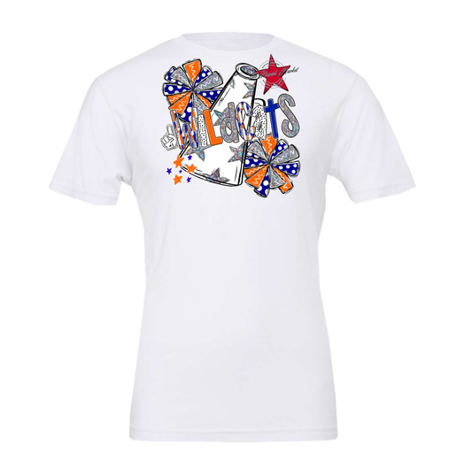 Wildcats Cheer Megaphone Scrape-Blue-Orange