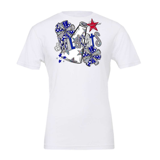 Wildcats Cheer Megaphone Scrape-Blue