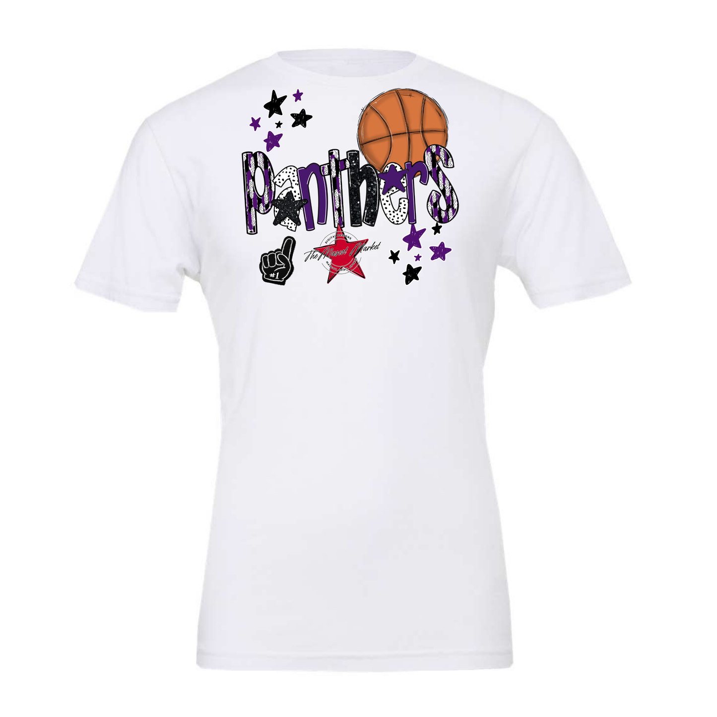 Panthers Basketball Scrape-Purple