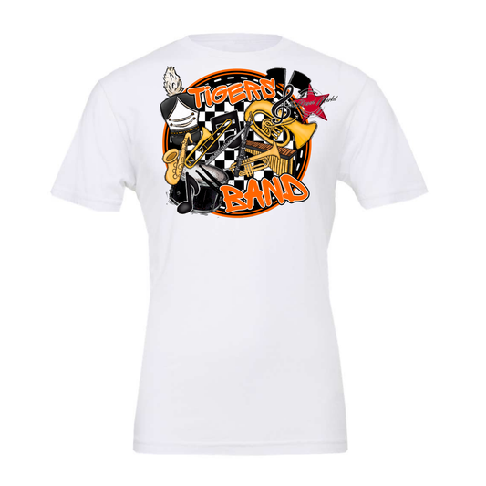 Tigers Circle Band Design-Orange