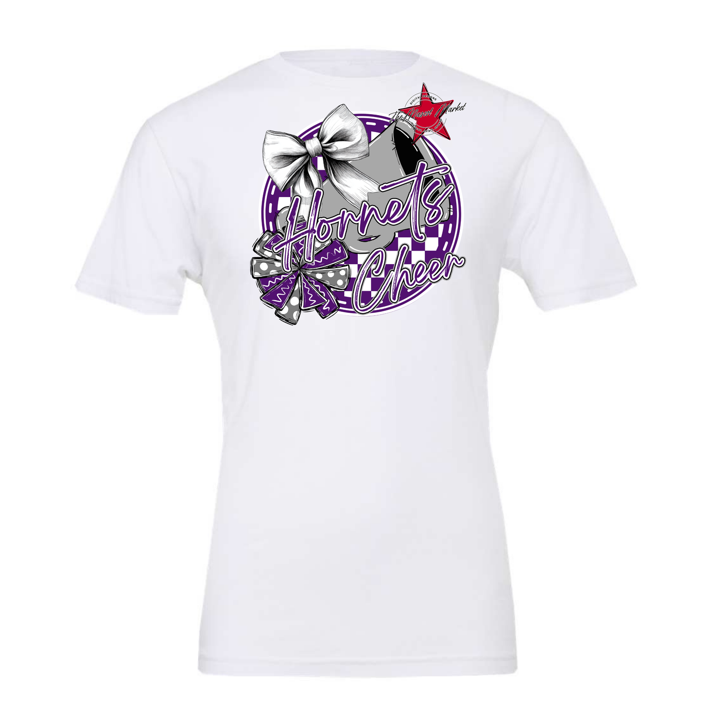 Hornets Circle Cheer Design-Purple-Grey