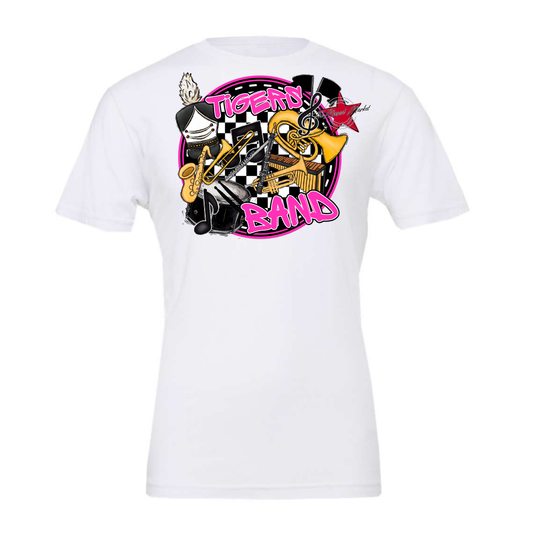 Tigers Circle Band Design-Pink