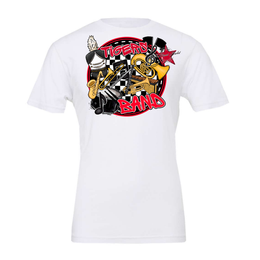 Tigers Circle Band Design-Red