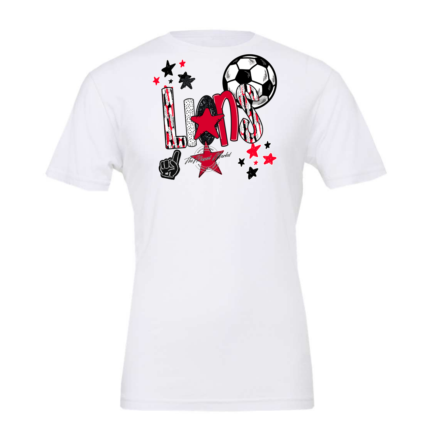 Lions Soccer Scrape-Red