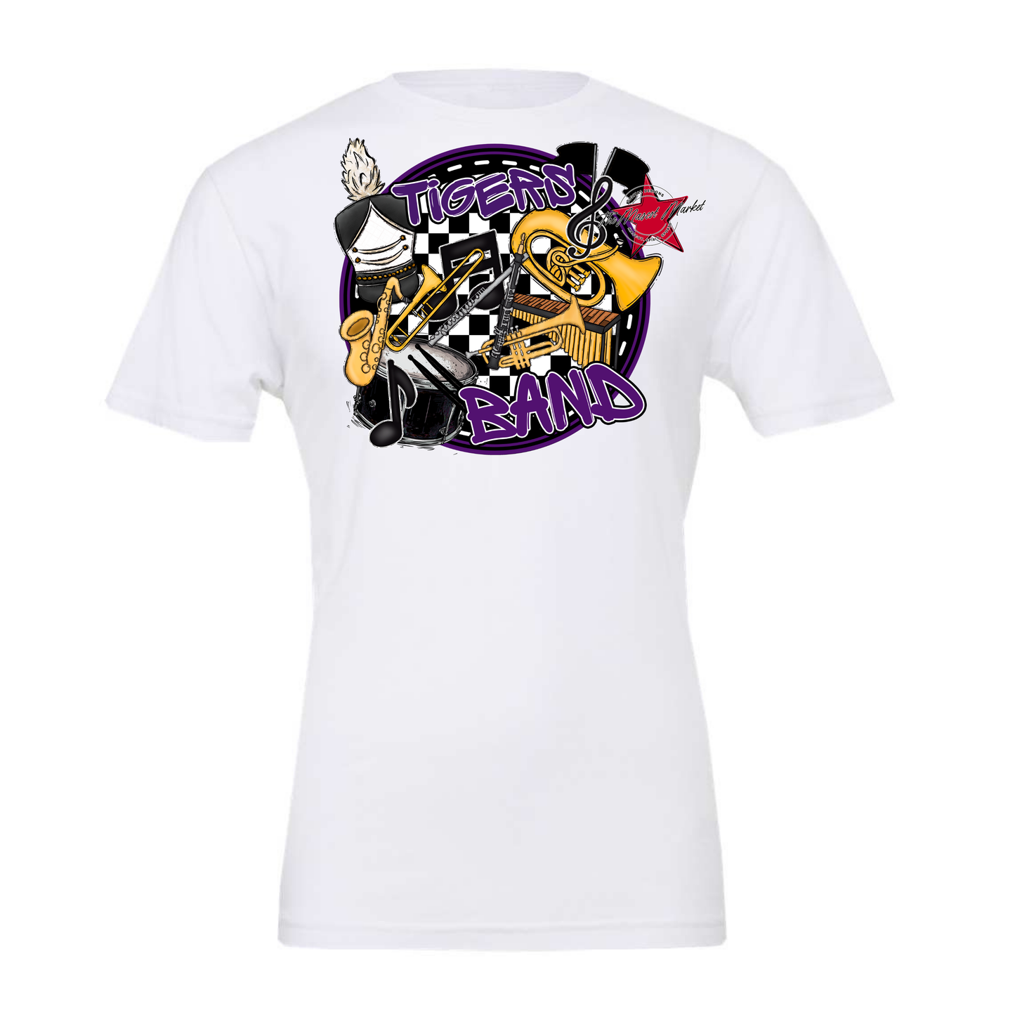 Tigers Circle Band Design-Purple