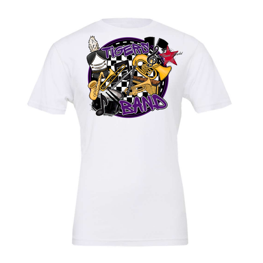 Tigers Circle Band Design-Purple