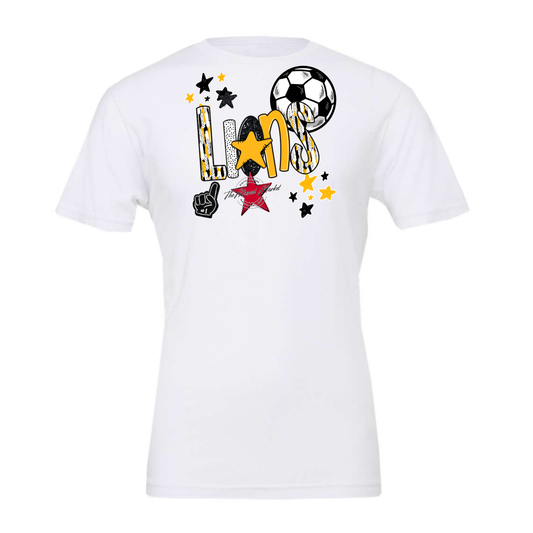Lions Soccer Scrape-Yellow