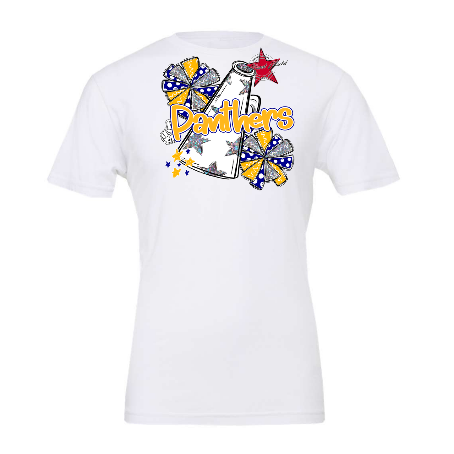 Panthers Alpha Megaphone Design-Blue-Yellow