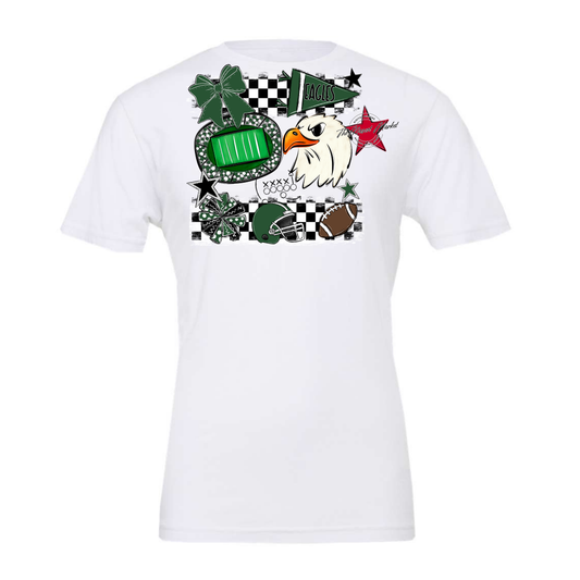 Eagles Checkers Mascot Spirit Design-Green