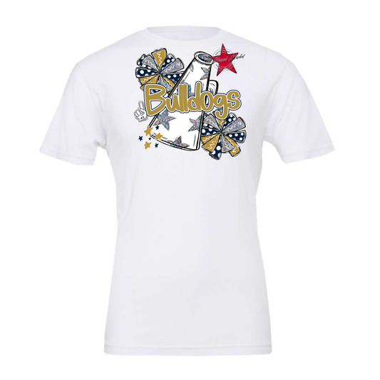 Bulldogs Alpha Megaphone Design-Navy-Gold