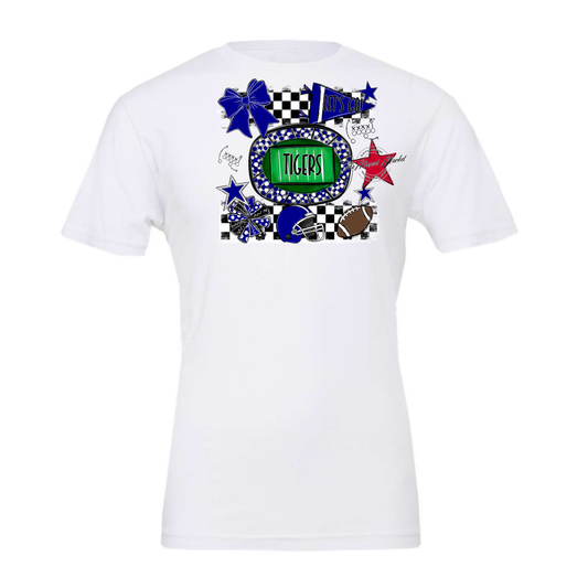 Tigers Checkers Spirit Design-Blue