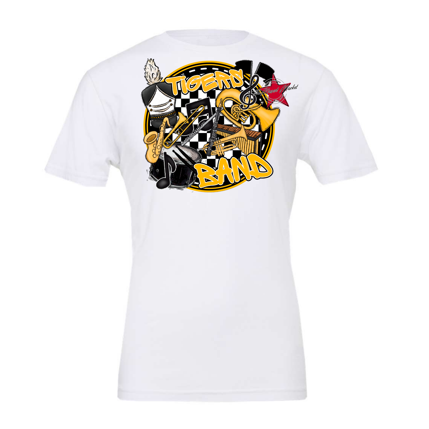 Tigers Circle Band Design-Yellow