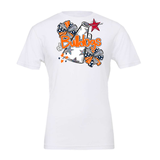 Bulldogs Alpha Megaphone Design-Navy-Orange