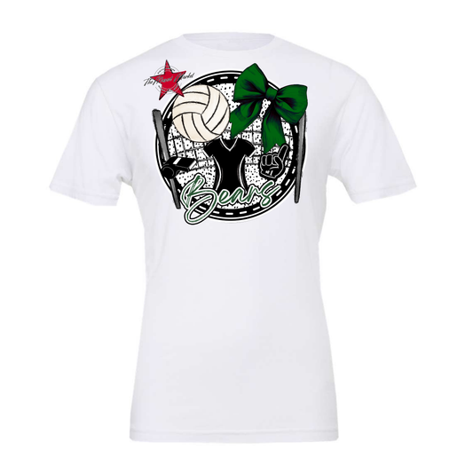 Bears Circle Volleyball Design-Green