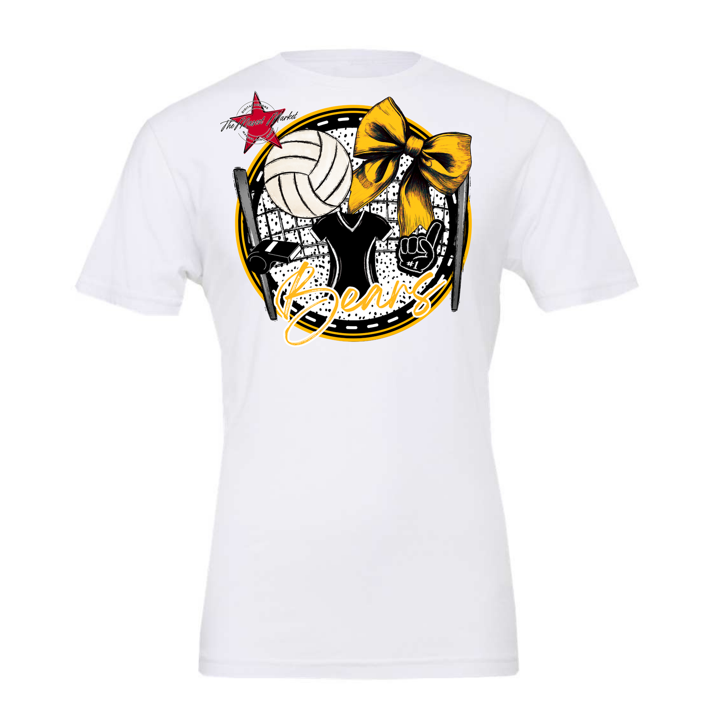 Bears Circle Volleyball Design-Yellow