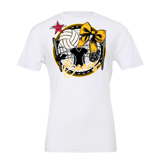 Bears Circle Volleyball Design-Yellow