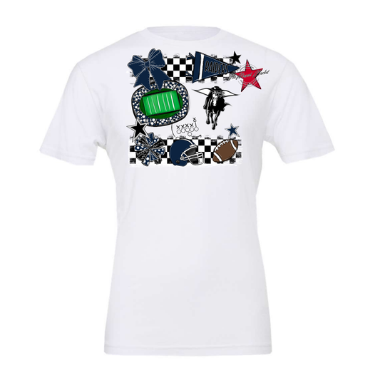 Raiders Checkers Mascot Spirit Design-Navy