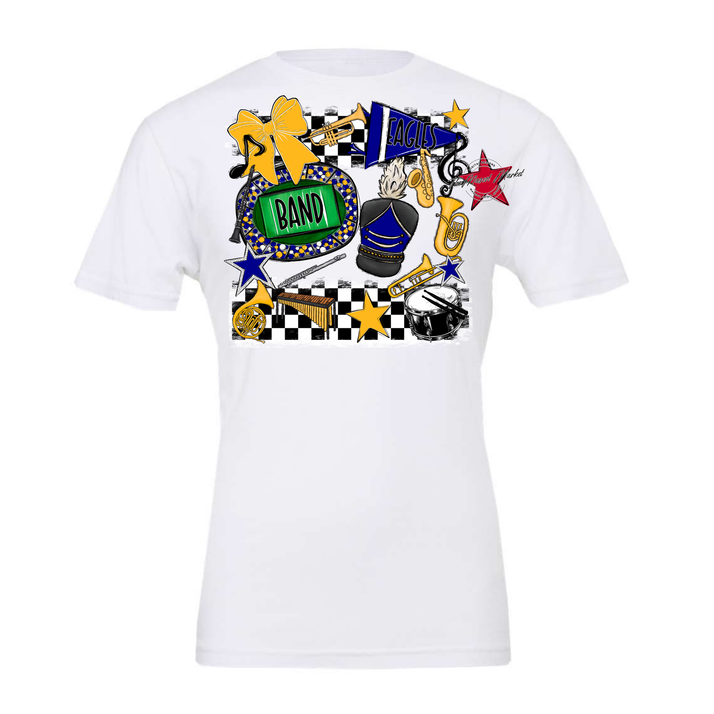 Eagles Band Checkers Design-Blue-Yellow