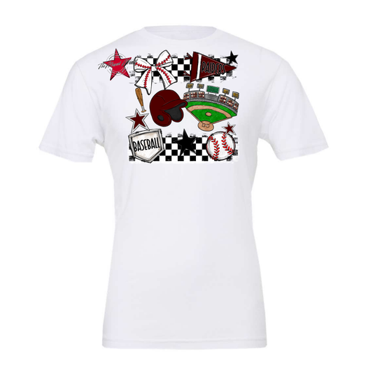 Raiders Baseball Checkers Design-Maroon