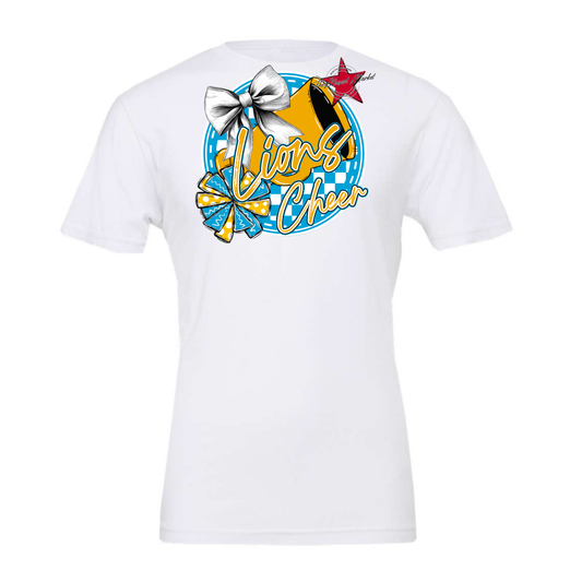 Lions Circle Cheer Design-Carolina Blue-Yellow