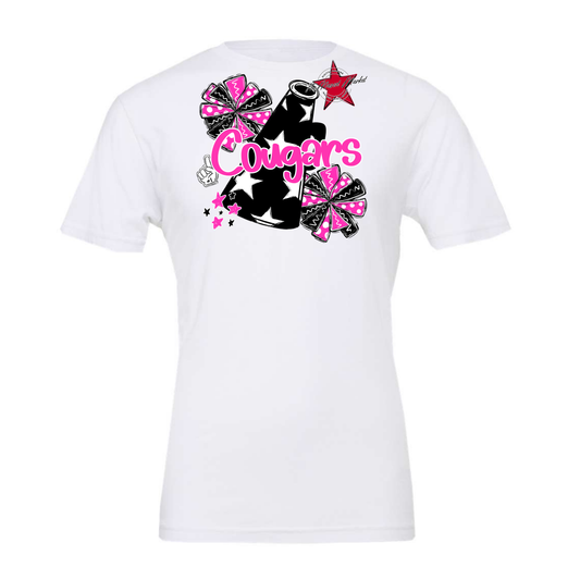 Cougars Alpha Megaphone Design-Pink