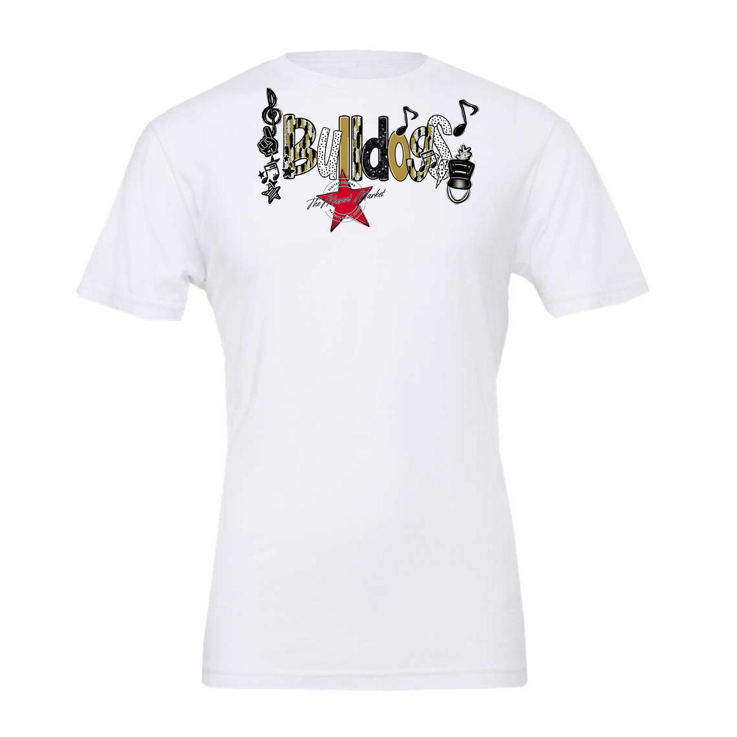 Bulldogs Band Scrape-Navy-Gold