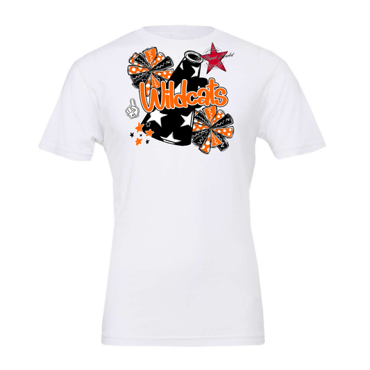 Wildcats Alpha Megaphone Design-Orange