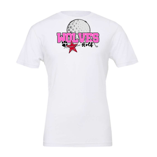 Wolves Varsity Golf-Baby Pink