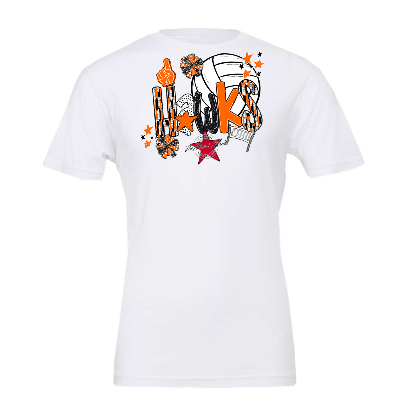 Hawks Volleyball Scrape-Orange