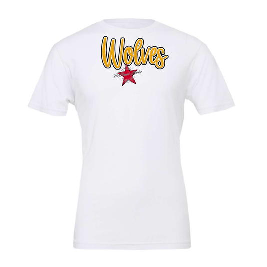 Wolves Faux Chenille Patch-Yellow